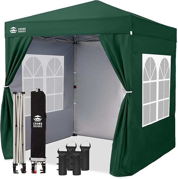 CROWN SHADES 2x2m Pop Up Garden Gazebo, Waterproof Outdoor Canopy Tent