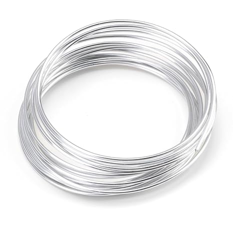 6 Gauge Aluminum Craft Wire,2mm 16.4 Feet Bendable Metal Wire for Sculpting | Crafting Metal Wire Plated Non-Tarnish Wire for Modelling Crafting Jewellery Making Floral Making Weaving Wrapping,Silver