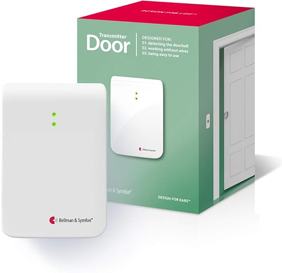 Bellman Doorbell Transmitter - Doorbell for Hearing Loss | Compatible with The Visit Smart Home System to Detect Doorbell and Intercom Sounds with Reliable Wireless Alerts.