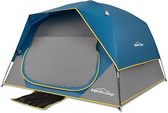 LOYEAHCAMP Tents 4 Person Camping Tent with Rainfly | Easy Setup Waterproof Family Tents for Camping, Portable Dome Tent for Outdoor Camping with Carry Bag
