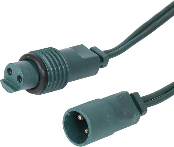 Vickerman 50 Warm White Wide Angle Single Mold Coaxial Non-Rectified LED Christmas Light Strand, Green Wire