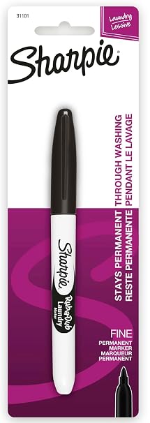 Sharpie Rub-A-Dub Permanent Laundry Marker Fine Black - Pack of 1