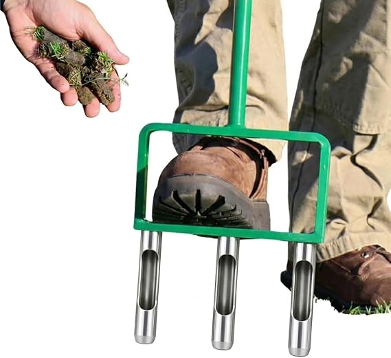 Landzie - Lawn Aerator Tool 42", Hollow Tine Core Aerator