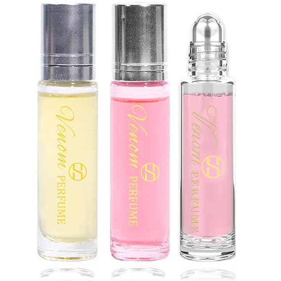 Perfume Oil 2Pcs Pheromone Perfume for Men & Women, Long-Lasting & Addictive Roll on, Romantic Fragrances, 10ml