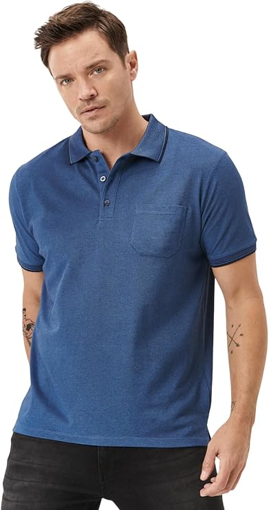 AC&CO/Altınyıldız Classics Polo Yaka Cepli Regular Fit Geniş Kesim Düz Tişört