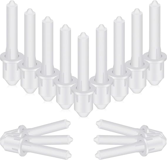 Patelai 20 Pcs 1 x 0.25 inch Shutter Repair Pins Louver Pins Plantation Shutters Replacement Repair Pins Plantation Shutter Pins for Windows Tools, White