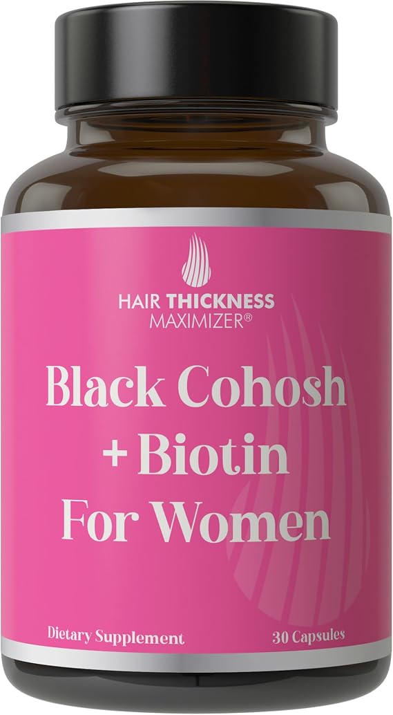 Black Cohosh + Biotin + Chasteberry Menopausal Hair Vitamins for Women