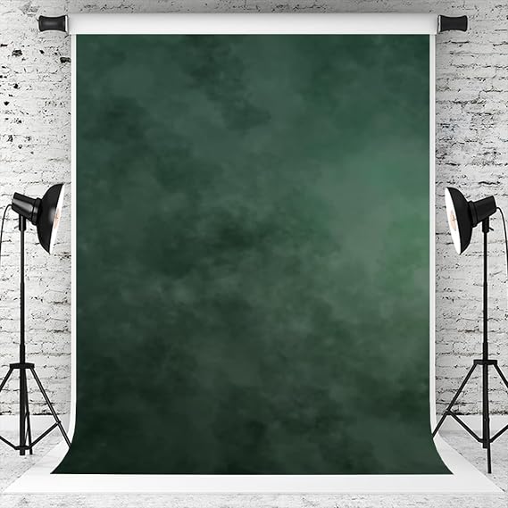 Kate 57ft Dark Green Portrait Backdrop Abstract Muslin Background for Photography Headshot Microfiber Photo Studio Props