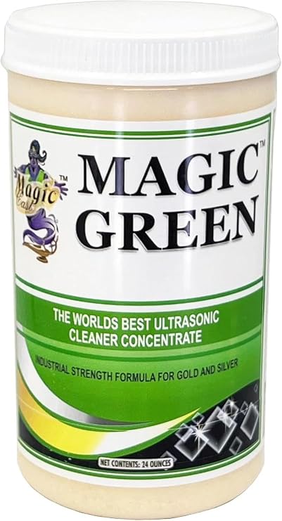 Magic Green Ultrasonic Cleaner -24 ounce Jewelry Metal Cleaning Concentrate Solution