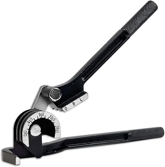ICOOL Tube Bender 3 in 1 Manual Tubing Bending Tools 0-180 Degrees 1/4, 5/16, and 3/8 Inch (Matte Surface) for Copper Aluminum Brass and Thin Stainless Steel Pipes,Black