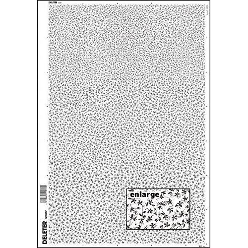 Deleter Screen Tone SE-1333 [ Small Flower Pattern Gradation of small to larger size ] [B4 Size: 362x253mm 14.25x9.96] For Comic Manga Illustration