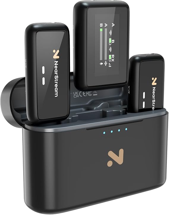 NearStream Wireless Lapel Microphone for iPhone/Android/Camera/PC (AWM20T)