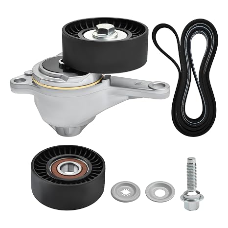 17540-54L00-000 Complete Serpentine Belt Drive Component Kit Compatible with Suzuki SX4 2010-2013 and Grand Vitara 2009-2013 2.4L L4 Replace 36323 1341A005