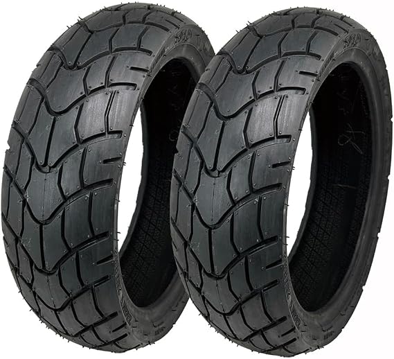 MMG 130/60-13 Tire Set of 2, Tubeless, Front or Rear | Load Range B, Speed J(62mph), Load rating 53, Max 453 lbs