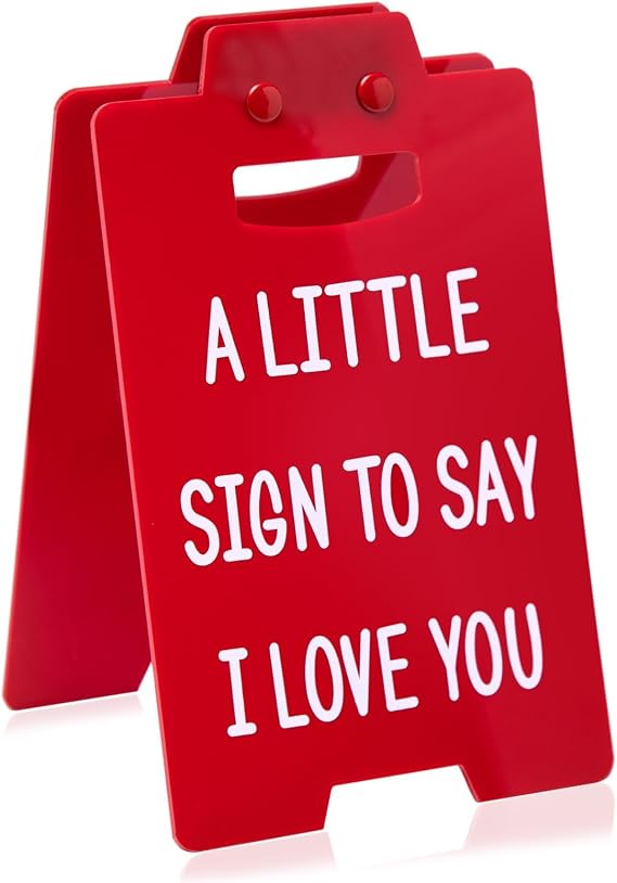 Artlunar Love Gifts for Him Her - Romantic I Love You Sign Funny Table Desk Decor for Husband Wife Boyfriend Girlfriend - Birthday, Christmas, Aniversary,Wedding Gifts