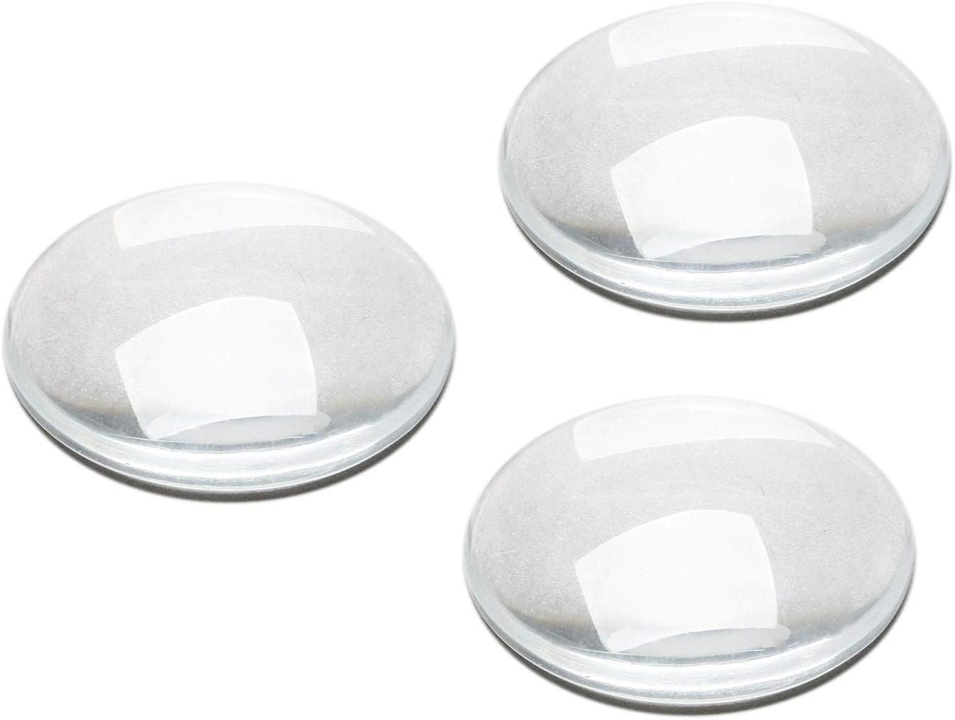 Dophee 20Pcs Crystal Clear Round Cabochon Flat Back Glass Dome Tile Jewellery Making,30mm