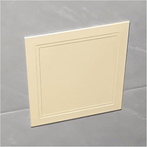 Aluminum Alloy Access Panel, 12 X 12 Inch Easy Access Doors with Buckle, Service Shaft Door Panel, Wall Hole Cover Plate for Plumbing & Electrical Cables & Wiring(Yellow,12x12cm/4.7x4.7in)