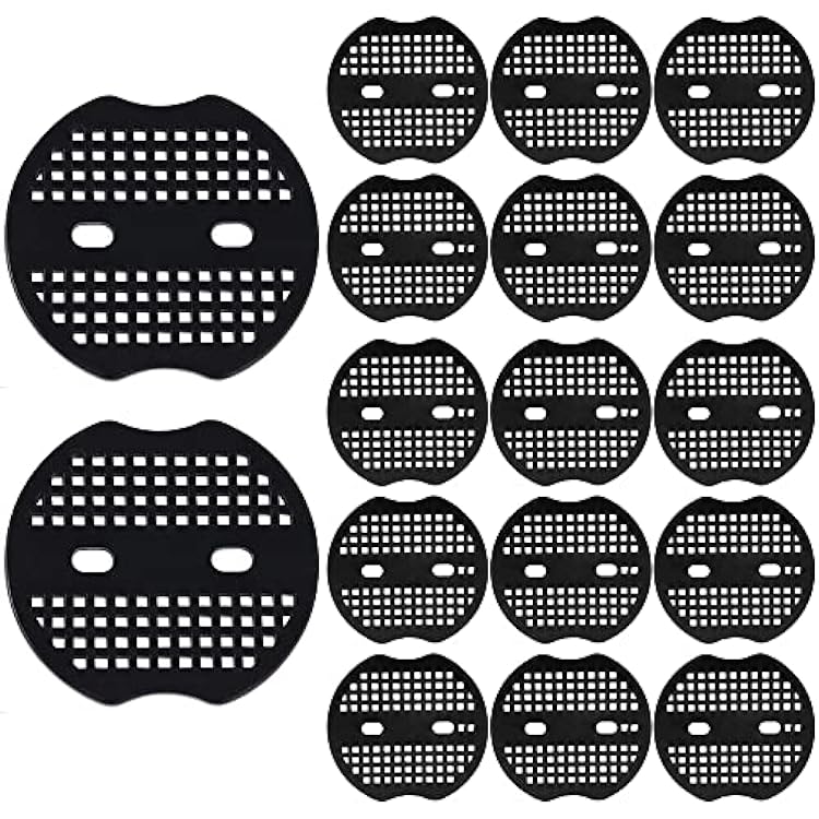 Bakulyor 200pcs Garden Staples Plastic Buffer Washer, Landscape Staple Stakes Gaskets, Yard Pins Gasket for Weed Barrier Fabric, They Keep The Barrier from Ripping & Create a Sturdier Hold - Black