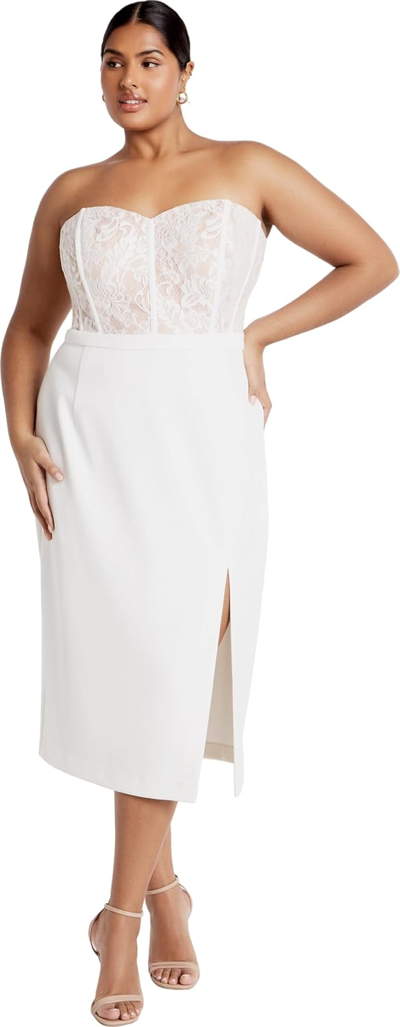 City Chic Womens Plus Size Dress - Perfect Date
