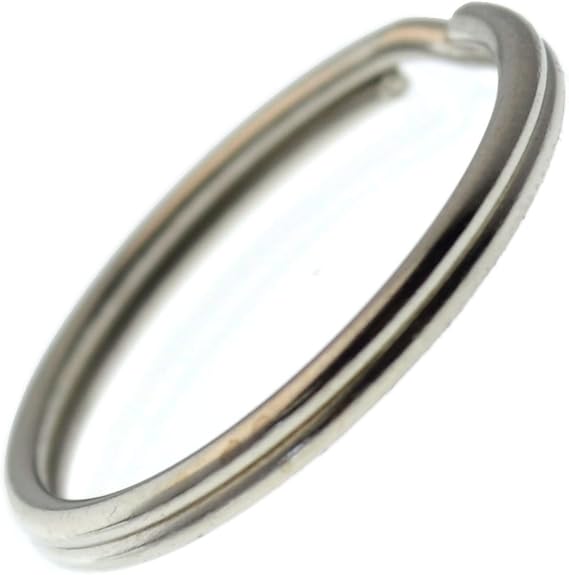 Specialist ID 10 Pack - Extra Large Key Rings - 1.25 Inch Heat Treated - Heavy Duty Sturdy Metal Split Ring Keychains - Round Silver Keyrings for Keys, DIY Craft & Lanyard Making