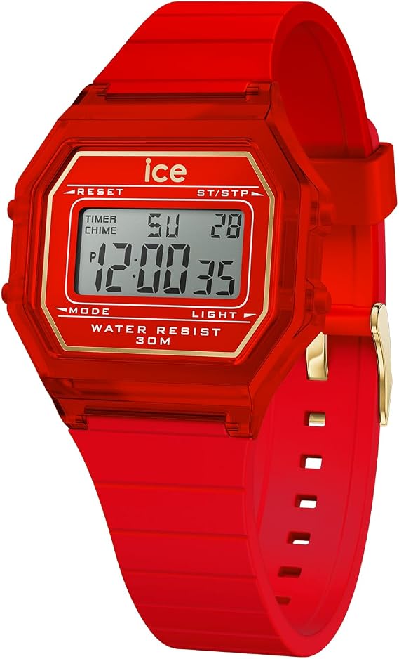 ICE-WATCH - ICE Digit Retro Clear - Watch with Silicone Strap (Small)