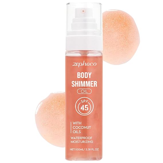 Sheer Body Mist Sunscreen SPF 45, Protective Sun Spray, Water Resistant, Non Sticky Transparent Sunscreen Spray, UVA & UVB Protection, Fast-Absorbing