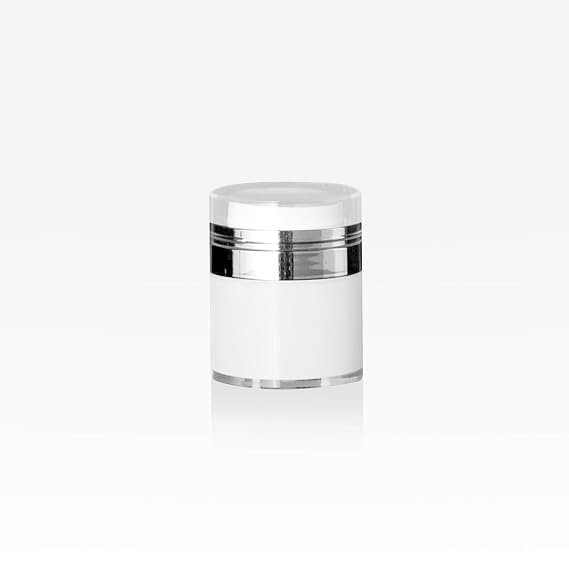 Cosmetic Packaging Now Echo Airless Jar (30 ML, Shiny Silver Collar)