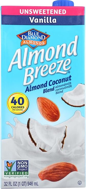 Blue Diamond Almond Breeze Almond Coconut Blend Unsweetened Vanilla -- 32 fl oz