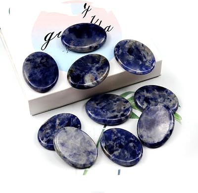 8Pcs Small Purple Jade Cold Stone Hot Massage Stones Rock Spa Massagers Stones for Women&Men 1.18  1.56in