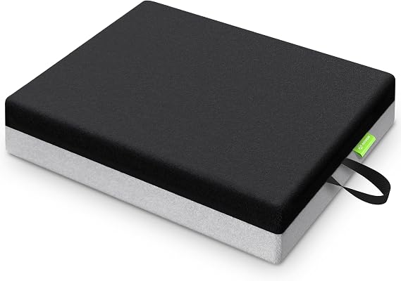 AUVON Ventilation Seat Cushion with Innovation Heat Dissipation Design, Wheelchair Cushion with Supportive Memory Foam, Waterproof & Anti-Slip Cover, Improve & Tailbone Comfort (Black, X-Large)