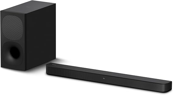 Sony HT-S400 2.1ch Soundbar with Powerful Wireless subwoofer, S-Force PRO Front Surround Sound, and Dolby Digital, Black | Dolby Digital, X-Balanced Speaker Unit, S-Force PRO Front Surround Sound, Bluetooth, Easy One-Cable Setup, OLED Display
