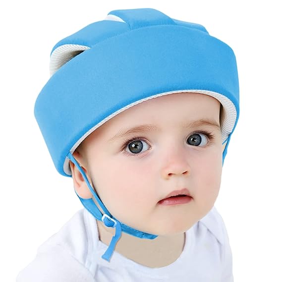 Baby Helmet Toddler Headguard Infant Head Cushion (Blue) | Protective Harnesses Cap Soft Adjustable Kid Hat Head Protector