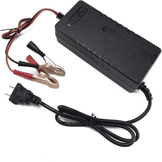 LiFePO4 Battery Charger 36V 5A Lithium Iron Phosphate Battery Charger with Clamps for Automotive Car RV Lawn Mower Golf Cart