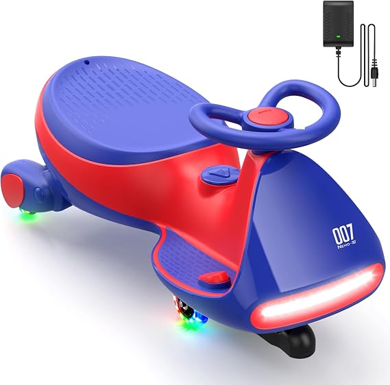 FanttikRide N7 Pro Electric Wiggle Car, Flashing Wheels, for Ages 3+, Blue