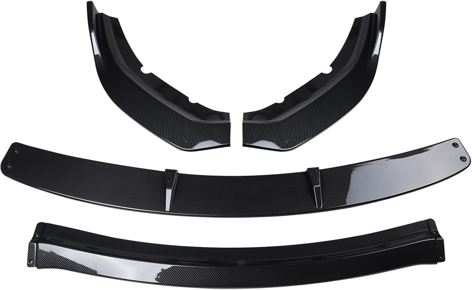 Bumper Lip Front Spoiler Wing Fit for 2015 2016 2017 2018 2019 2020 2021 2022 2023 Dodge Charger SRT RT GT SXT, Carbon Fiber Black