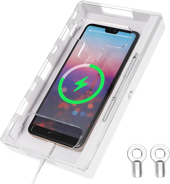 SHINEOFI Cell Phone Lock Box, Portable Phone Locker Case with 2 Keys, Transparent Mobilephone Jail Storage Box for Kids Students Adults Focus, Screen Self-control Timed Locking Container