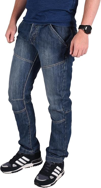 True Face Mens Jeans Regular Fit Straight Leg Stretch Denim