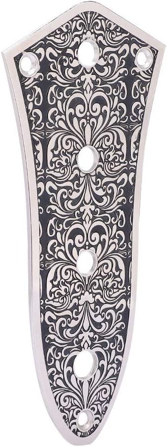Bass Control Plate, Jazz Switch Control Plate with Black Patterns for Jazz Bass Guitars Electric guitar accessories