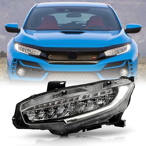 KEEKPO - For 2016 2017 2018 2019 2020 2021 Honda Civic Factory Full LED DRL Headlight Headlamp Replacement Driver Side