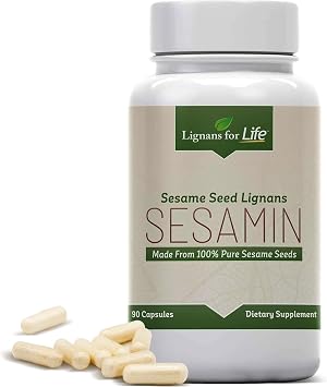 Lignans For Life Sesame Extract - 81 mg Sesamin and 27 mg Sesamolin, Liver Health and Immune Support Supplement for Hormone Balance and Overall Wellness in Men and Women, 90 Capsules