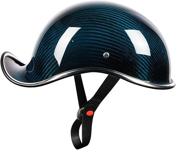 Carbon Fiber Half Helmet Retro Motorcycle Half Helmet Dovetail Front and Back Wear Open Face Helmet DOT Certification Double D Buckle Crash Half Helmet for Men and Women 15,M(55-57CM)
