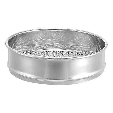 PATIKIL 5 Mesh Lab Sieve, 8 Diameter Test Sieve 304 Stainless Steel Wire Cloth 4mm for Industrial Laboratory