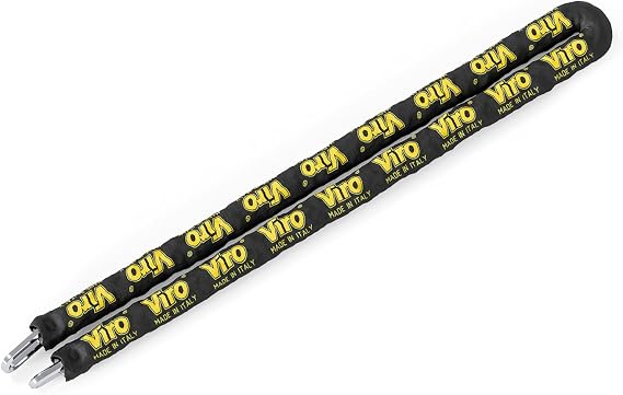 Viro 333.13.180 Hexagonal Section Chain, Coated with Black Sheath, Made in Italy, 13 mm x 180 cm