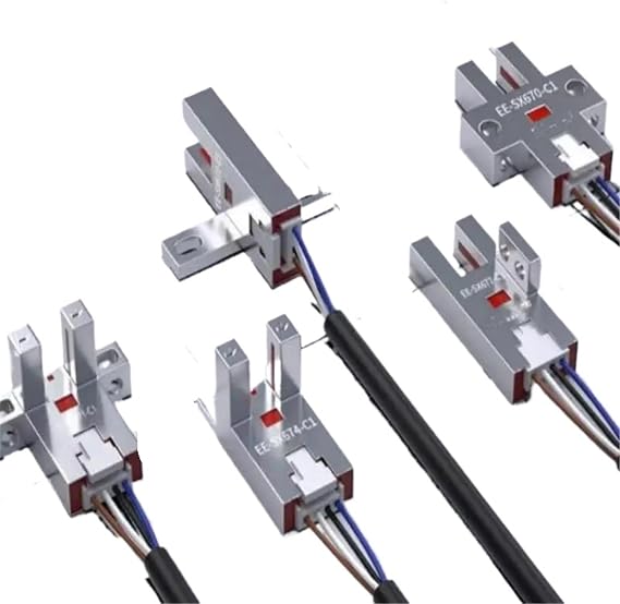5pcs U-shaped Metal Slot Photoelectric Switch Sensor EE-SX670 671 672 674 676 677 NPN Normally Open Output(EE-SX671-C1 NPN)