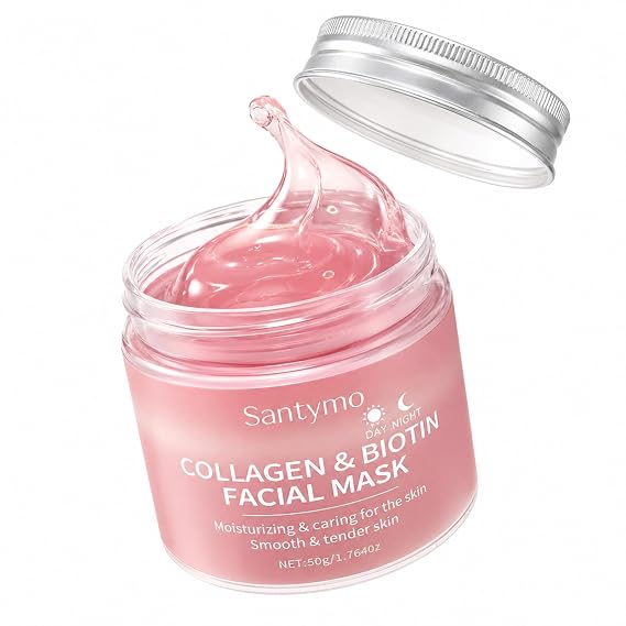 Collagen Biotin Peel Off Face Mask, Firming Wrapping Mask for Instant Radiance, Hydrating & Pore Refining Treatment, Korean Skin Care for Women & Men All Skin Types, 1.76 fl.oz