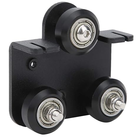 3D Printer Extruder Back Support Plate with Pulley for Ender 3,Ender 3 Pro,CR-10,CR-10S, Extruding Backplate Replacement Part