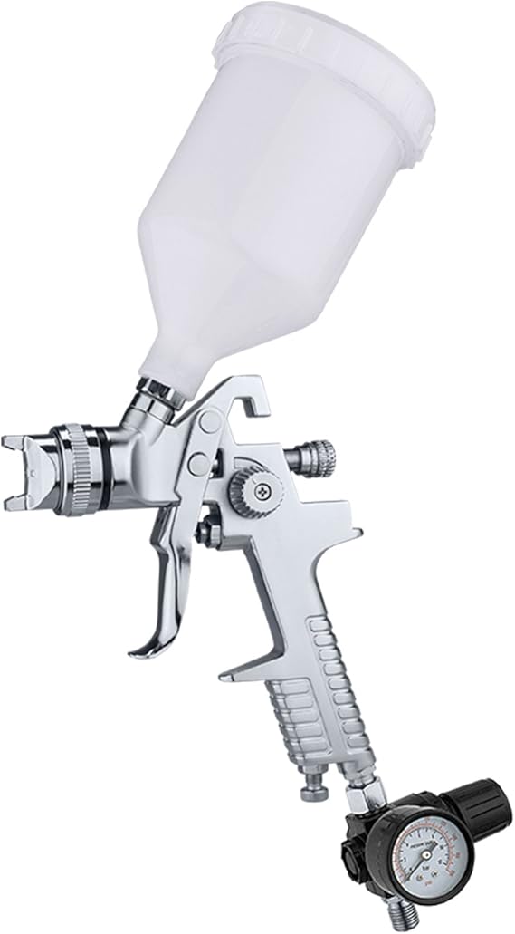 Valu-Air H827-B 20Oz HVLP Gravity Feed Air Spray Gun with Regulator (1.4mm Nozzle)