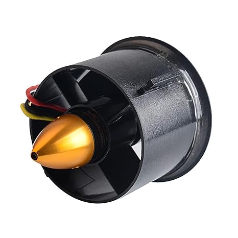70mm EDF RC Ducted Fan 6 Blades Ducted Fan Set, QF2822 3000KV 4S Brushless Motor for RC Airplane Model