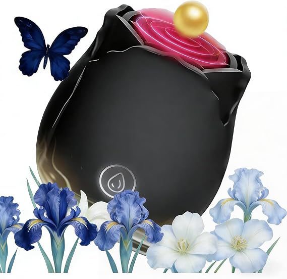 Upgrade Mode 2026 New Red Roses Flower Toy for Women, Whisper-Quiet & Waterproof Design Toys MGBlack593 (Black)