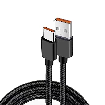 Tactical Flashlight Charger Cable for OLIGHT OClip Pro EDC/I1R 2 Pro, WUBEN E7/C2/C3/T1/L50, Rechoo & Banral | USB Type-C Fast Charging 3.3 FT Braided Cord